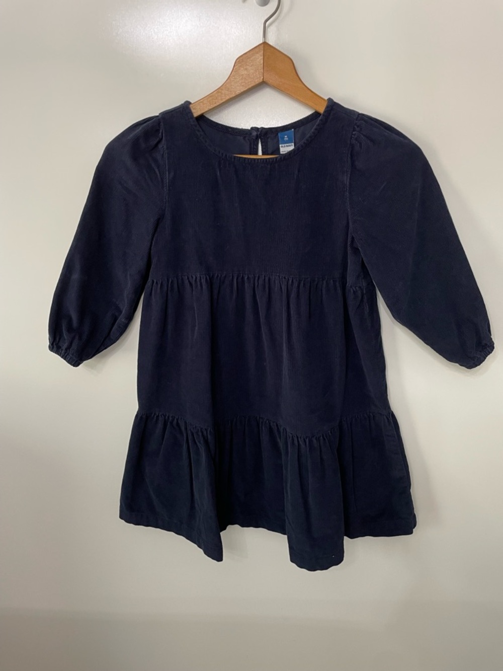 Old Navy Long Sleeve Navy Blue Corduroy Dress Girls M 8 Cottage Farmhouse